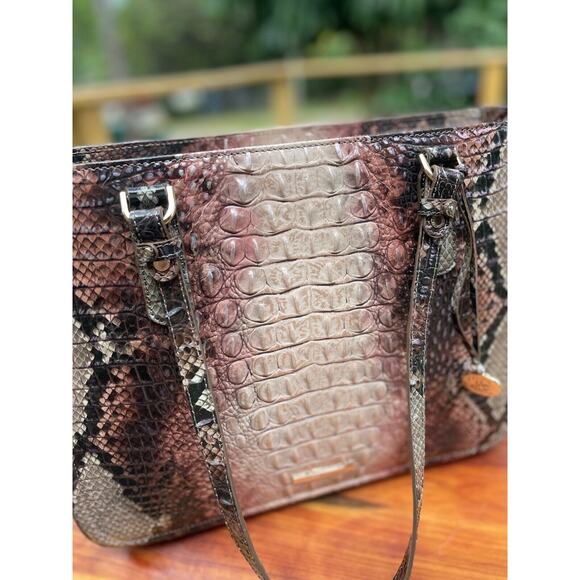 Brahmin NWT Ashlee Diamondback Ombre Malborne Purse RV $365 - Picture 5 of 13